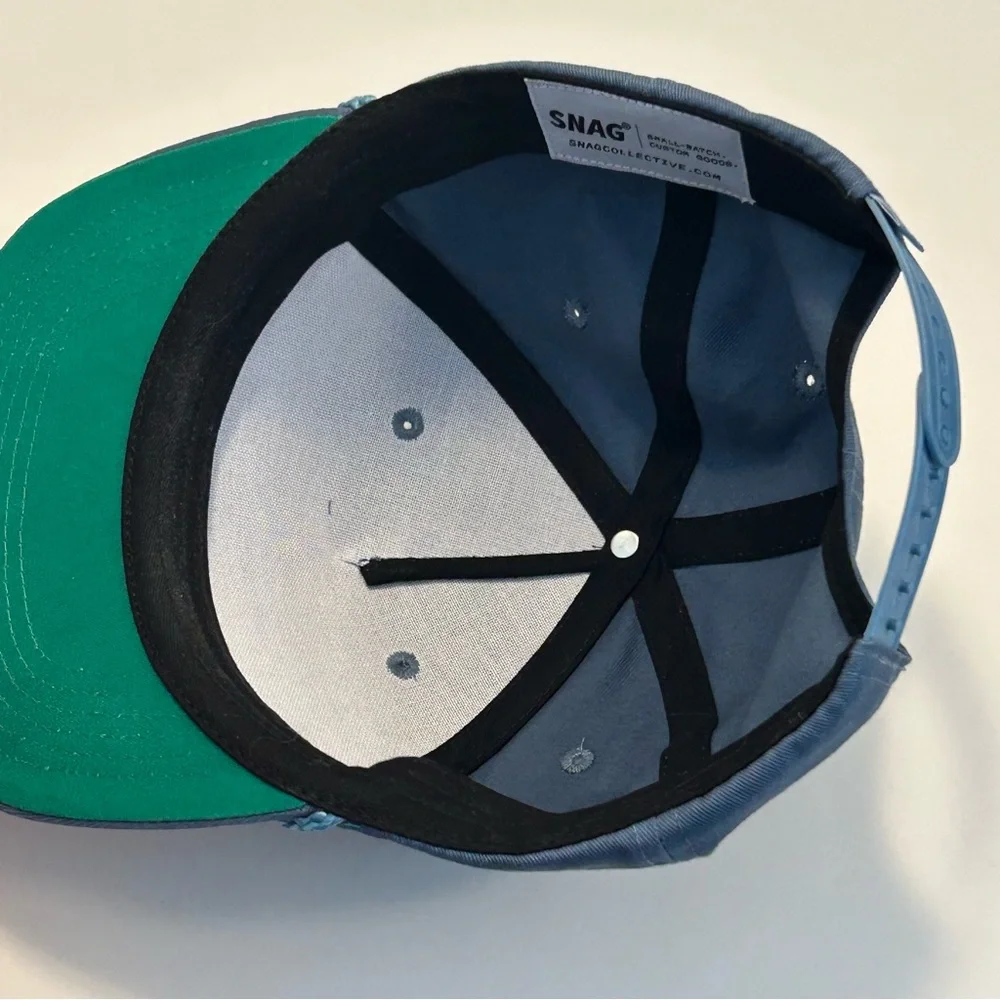 SNAG Snapback Cap, Steel Blue Solid, Adjustable Braided Rope Unisex Adults Hat